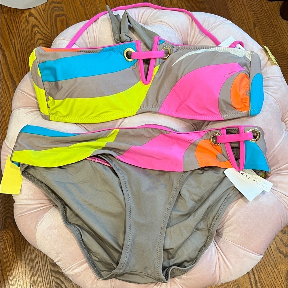 Trina Turk Multicolor Bikini Set, NWT, 12